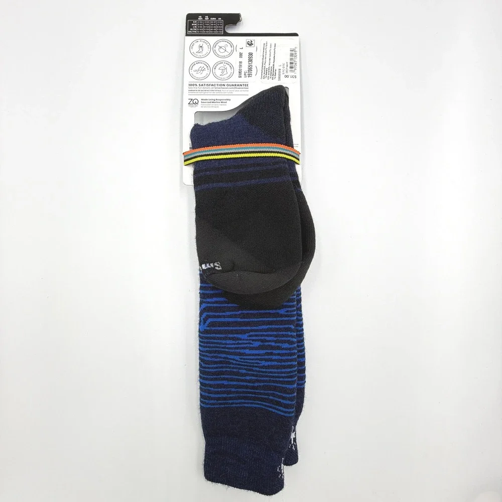 Smartwool Snowboard Socks Unisex Large Deep Navy Merino Wool Full Cushion *NEW*